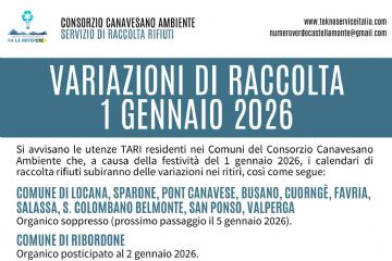Variazione raccolta indifferenziato - 01 gennaio
